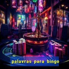 palavras para bingo de cha de lingerie